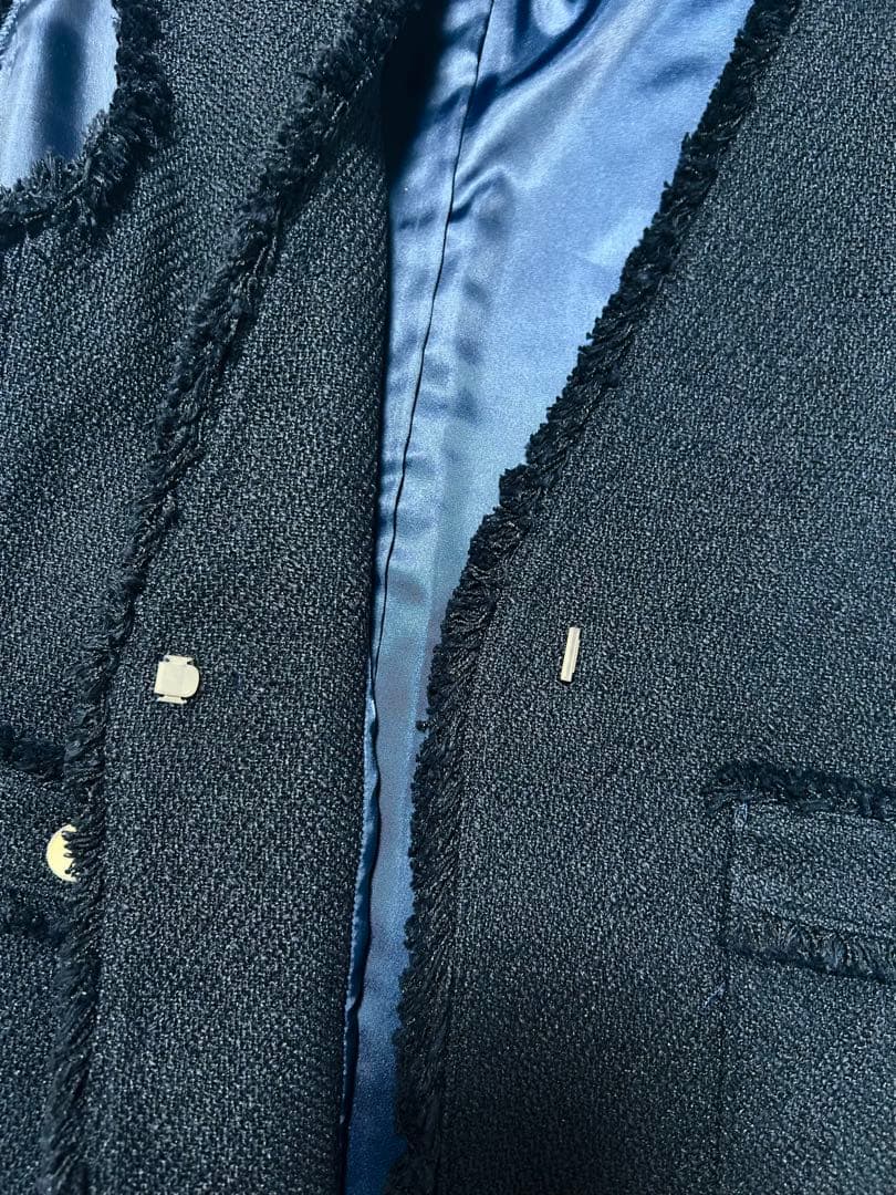 green label relaxing ミックスツイードライク ジレ