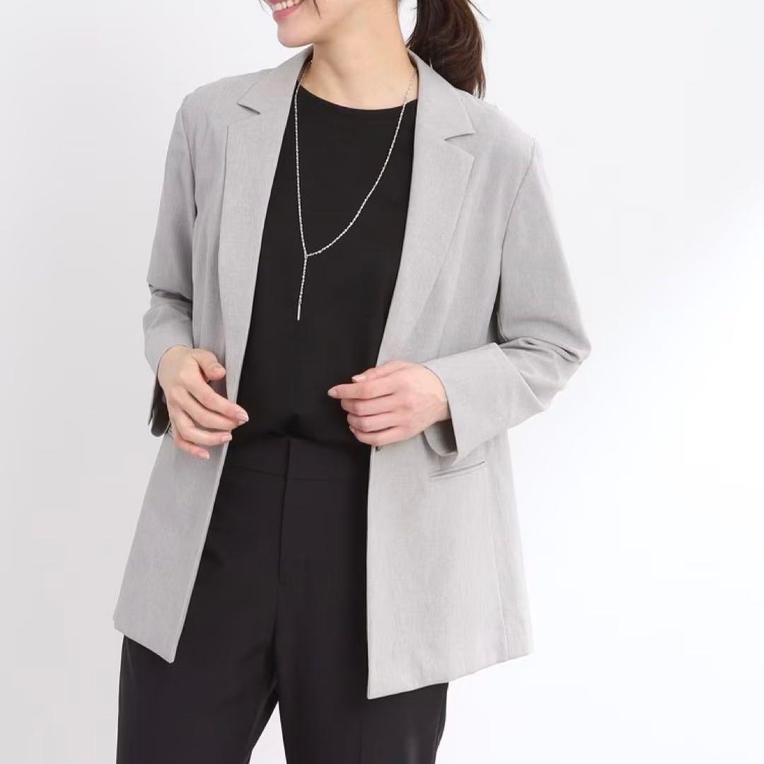 新品【リフレクト】テーラード　ジャケット　グレー　UV 速乾　シャンブレー