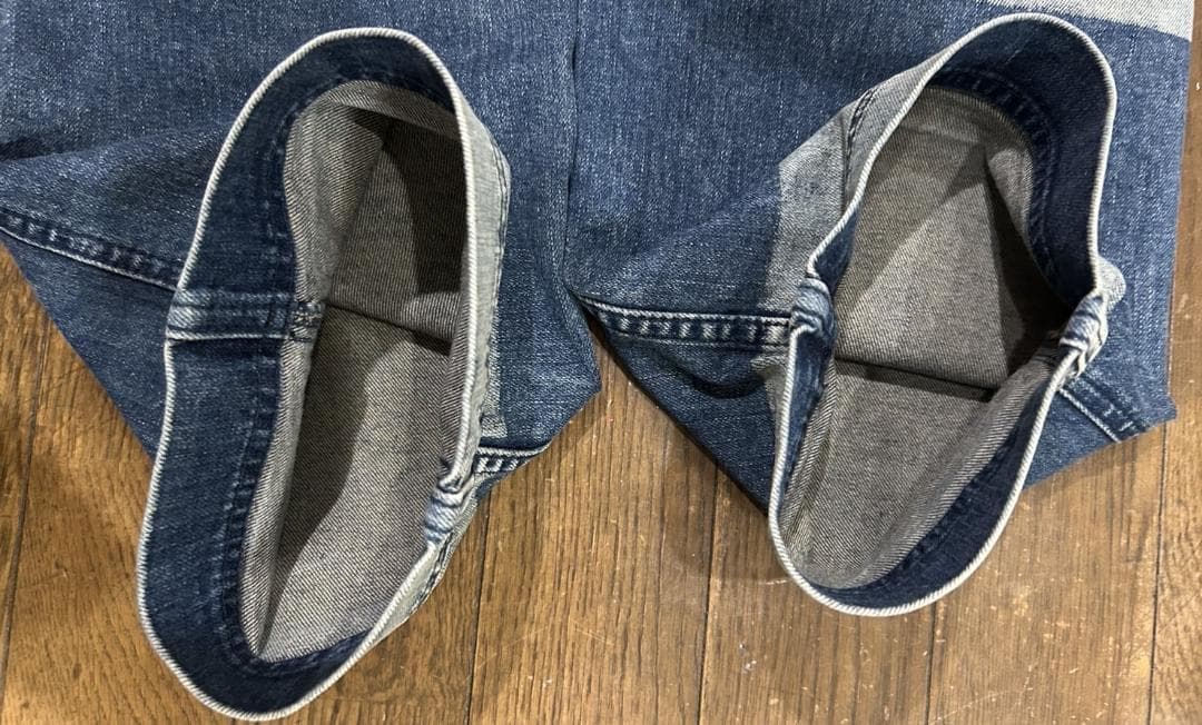 ＊NATAL DESIGN×GO OUT ブリーチ ボーダー オーバーオール M