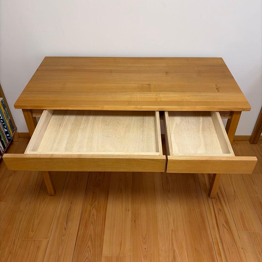 無印良品　タモ材デスク