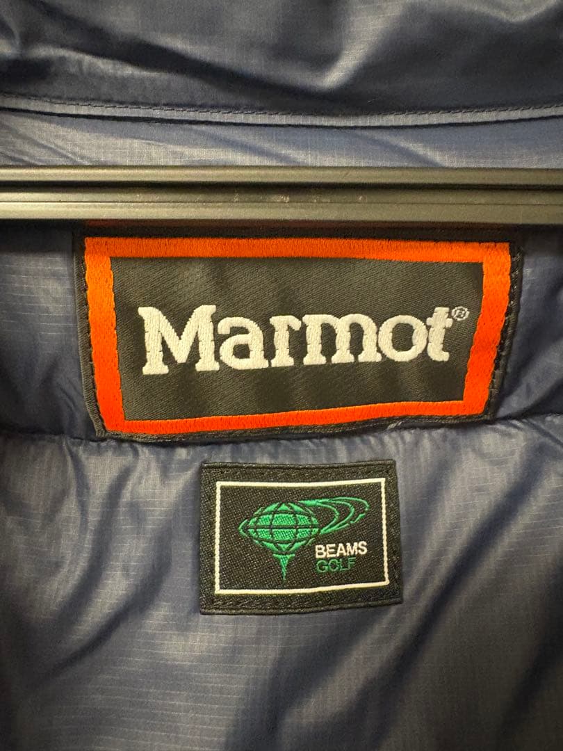 ビームスゴルフMarmot ダウンベスト ネイビー/ライトグレー