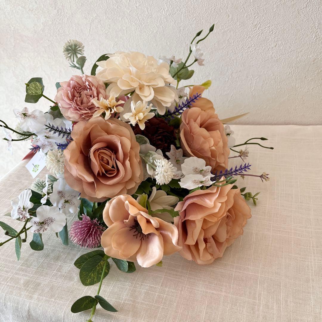 ウェディングブーケとブートニアのセット♡ローズブーケ♡ダリアブーケ♡前撮り♡挙式