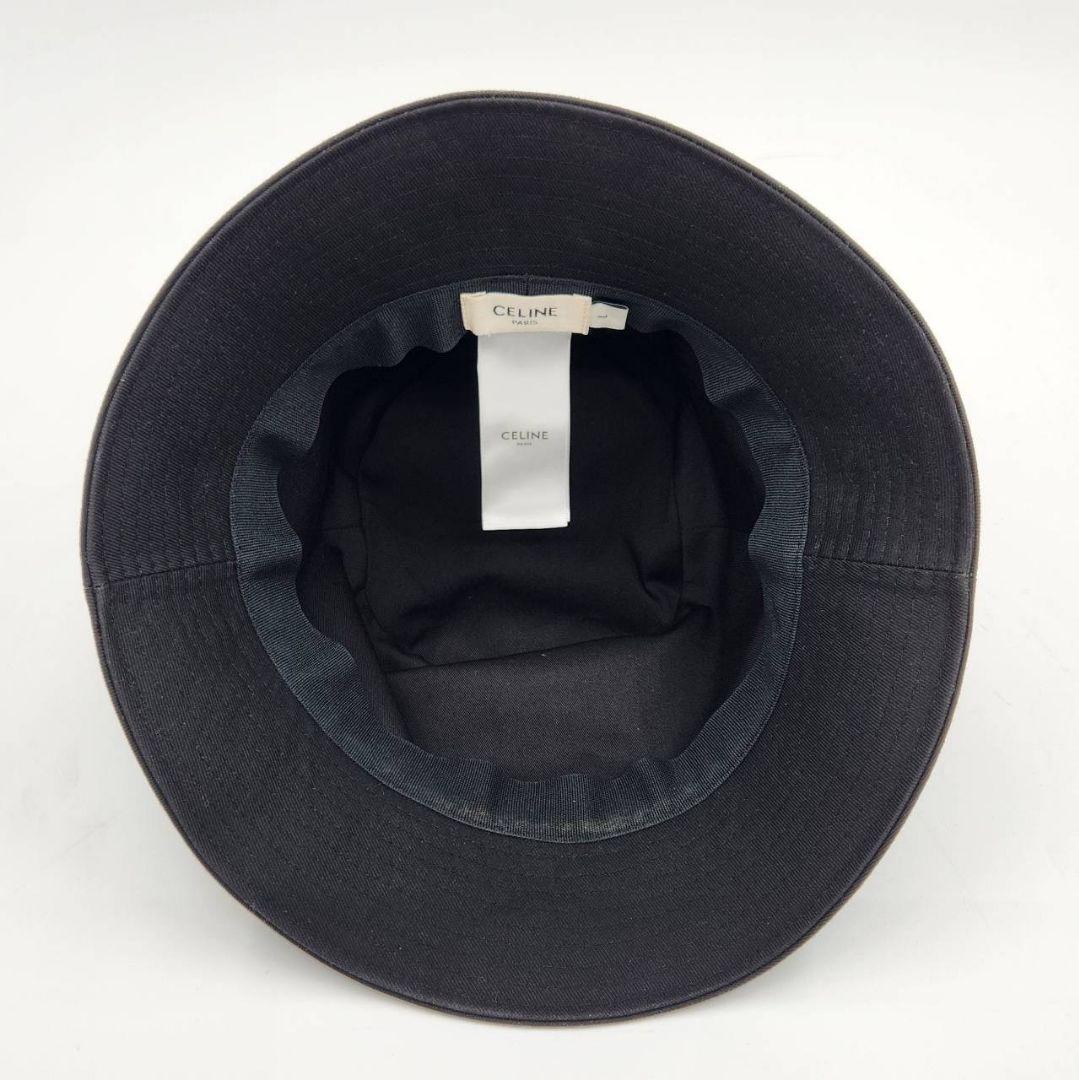 ✨美品✨セリーヌ ロゴ バケットハット バケハ Lサイズ ブラック 黒