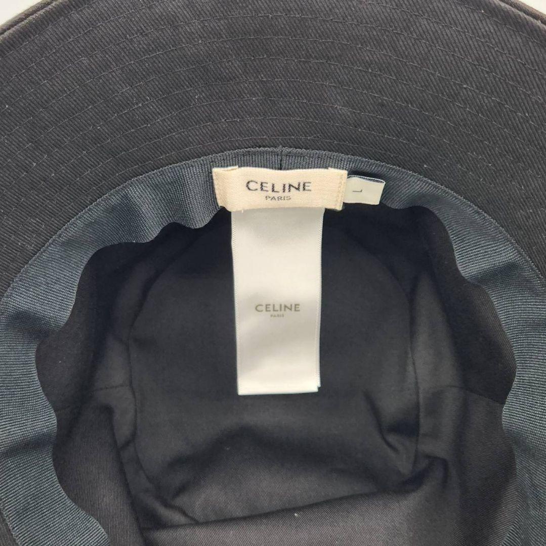 ✨美品✨セリーヌ ロゴ バケットハット バケハ Lサイズ ブラック 黒