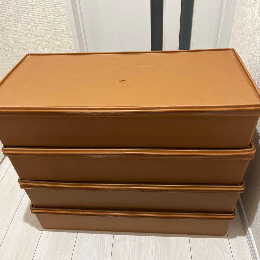 タッパーウエア衣装ケース ロングスーパーケース 4個セット