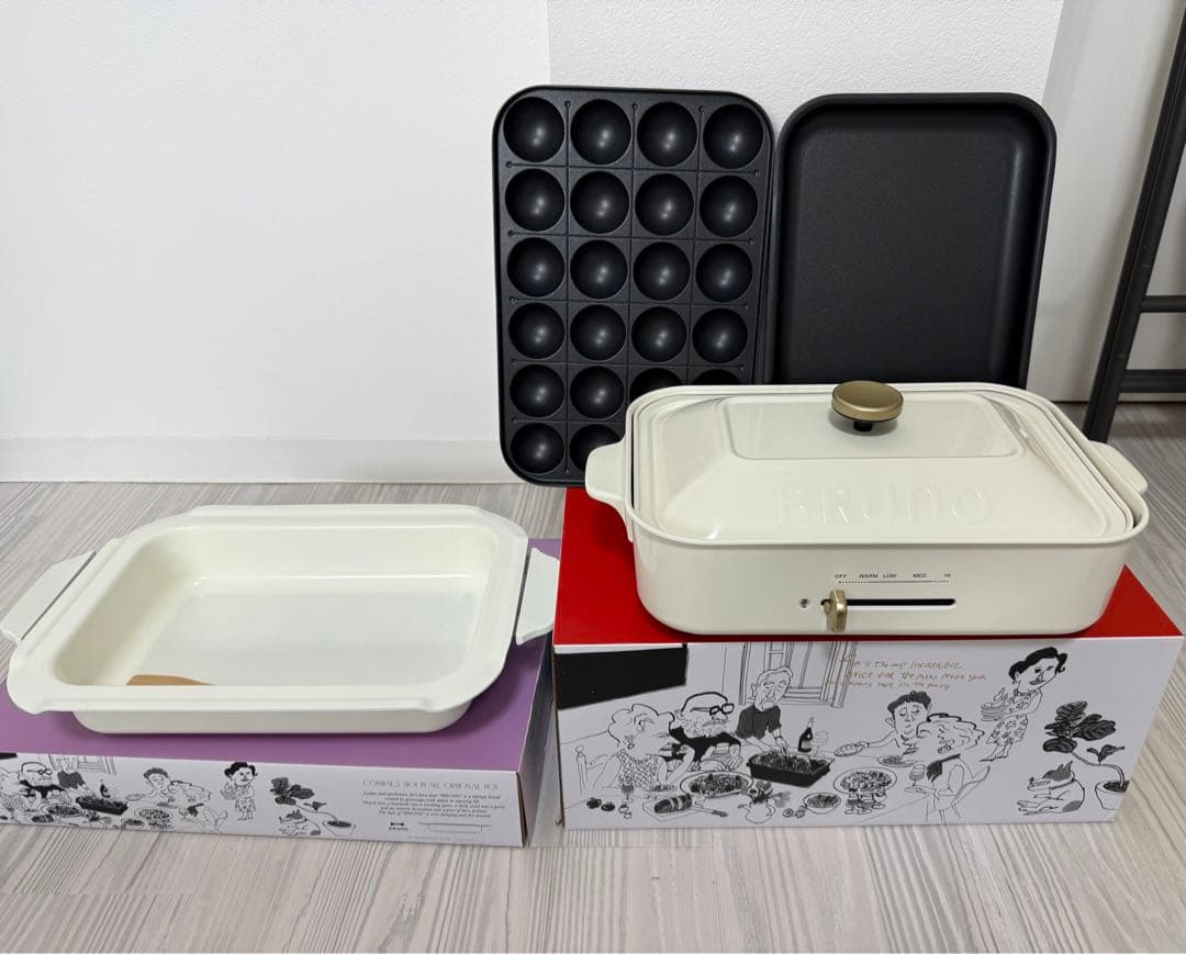 ブルーノ ホットプレート（セラミックコート鍋、レシピブック付き）