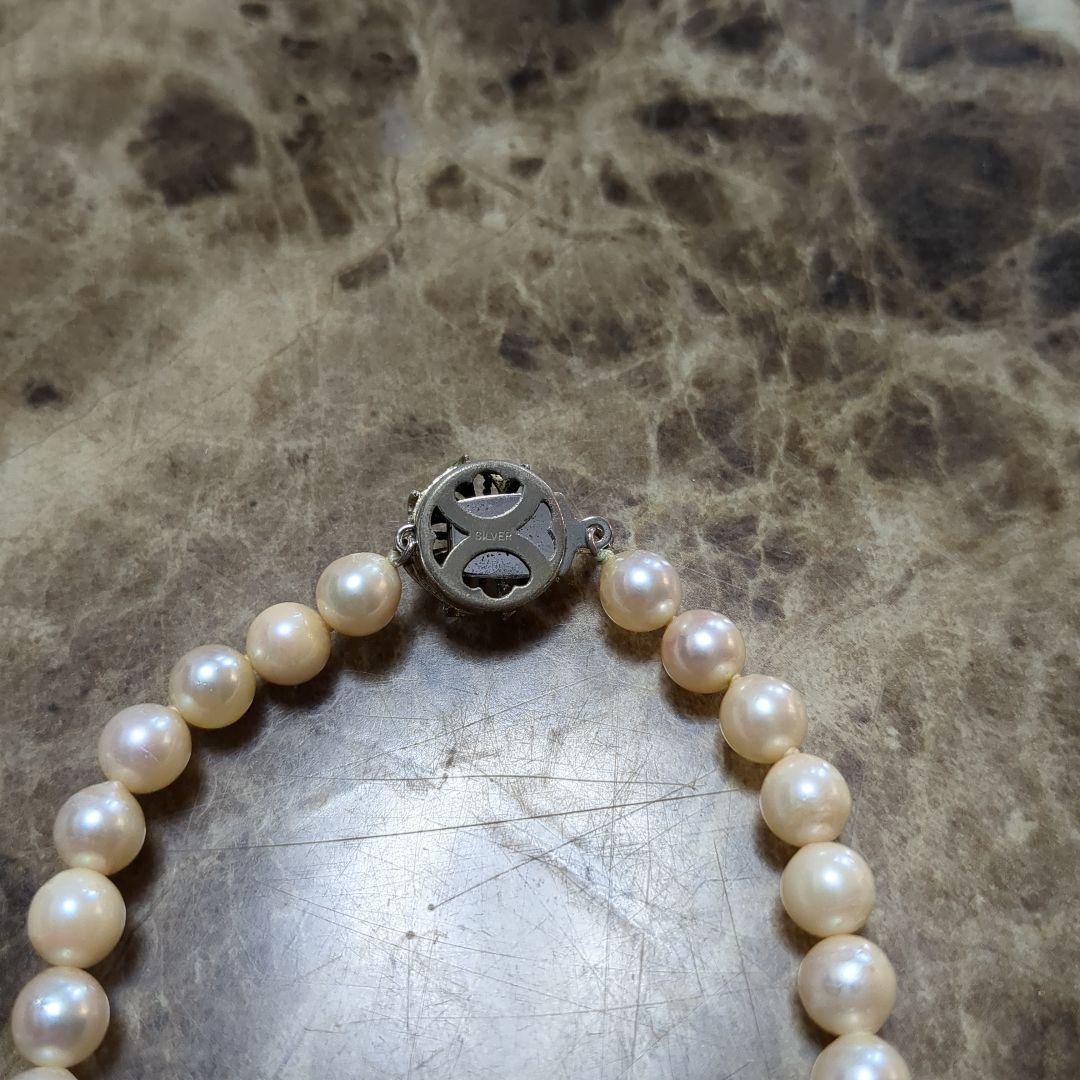 真珠ネックレス silver刻印 あこや 本真珠