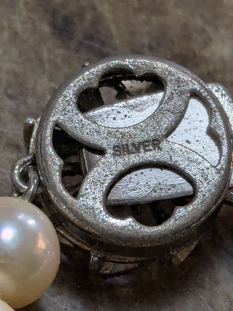 真珠ネックレス silver刻印 あこや 本真珠