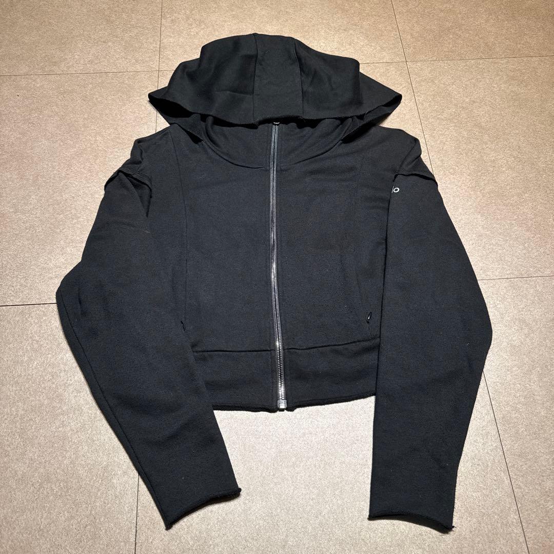 alo yoga パーカー　ジップアップ　黒　レディース　ヨガ　S