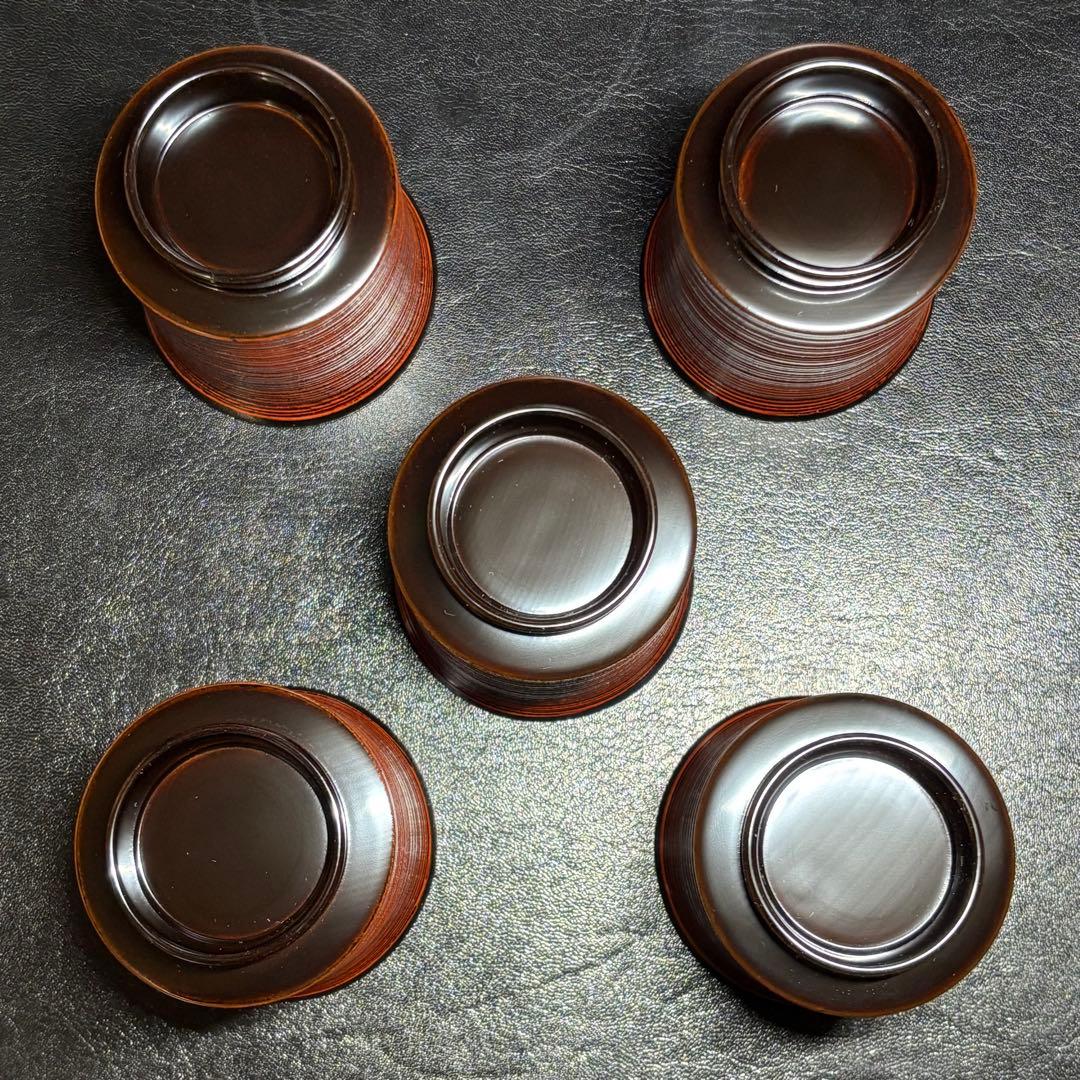 ★輪島塗！蒔絵付 輪島屋 小吸物椀 五客！『輪島屋造』！共箱！★