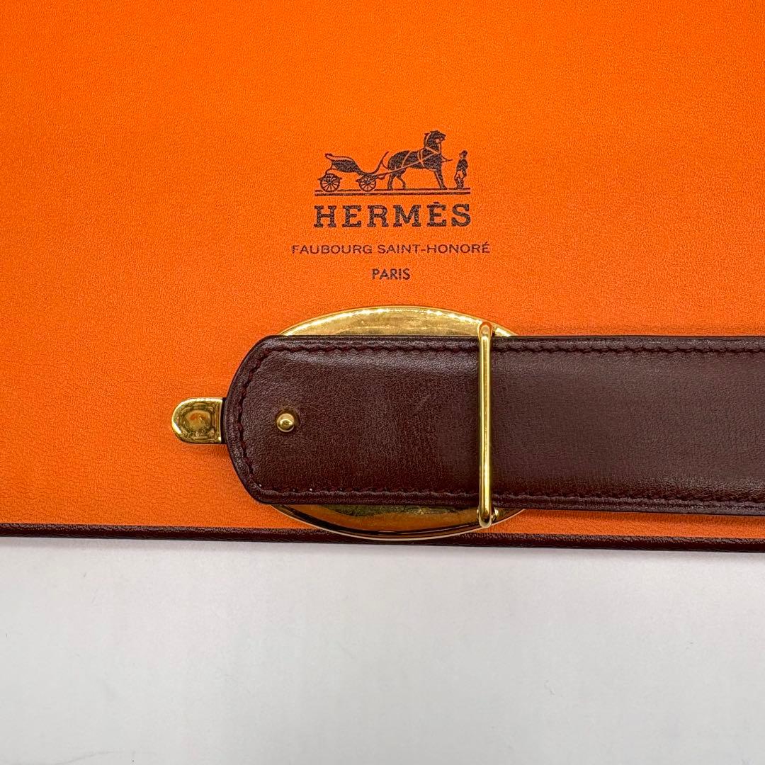 【希少 極美品】HERMES シェーヌダンクル リバーシブル ベルト ⬜︎R