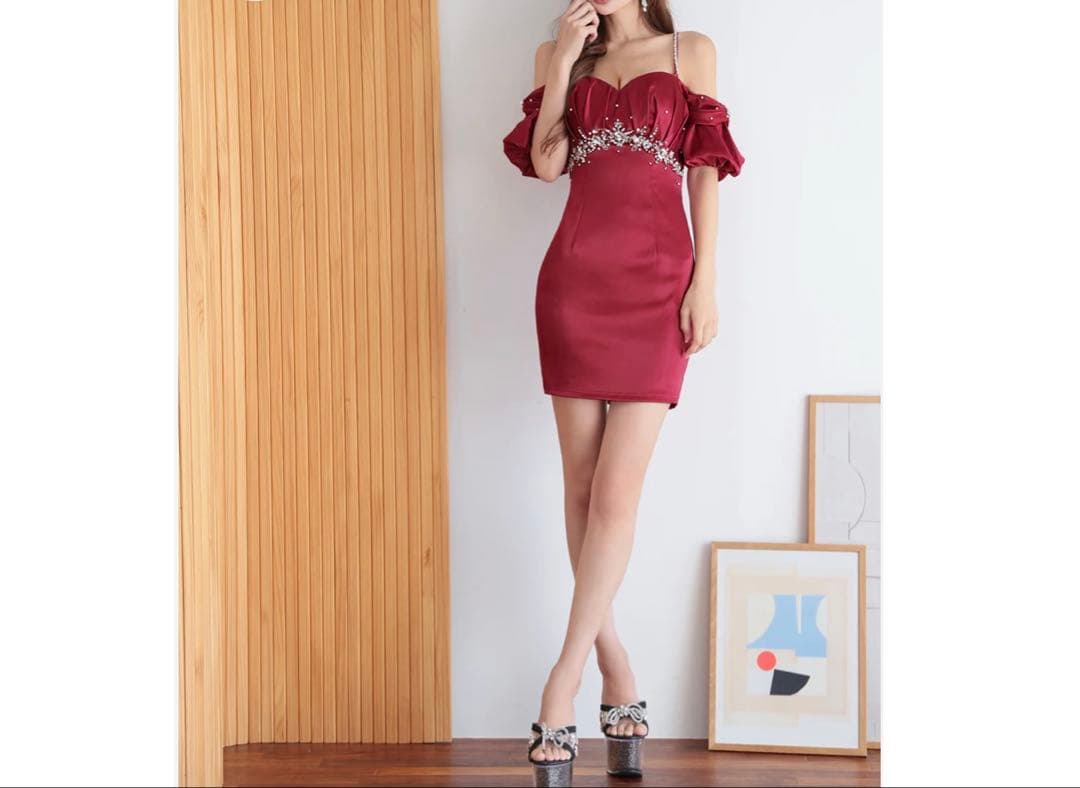 美品　AR AngelR キャバドレス　レッド　 ワンピース ナイトドレス