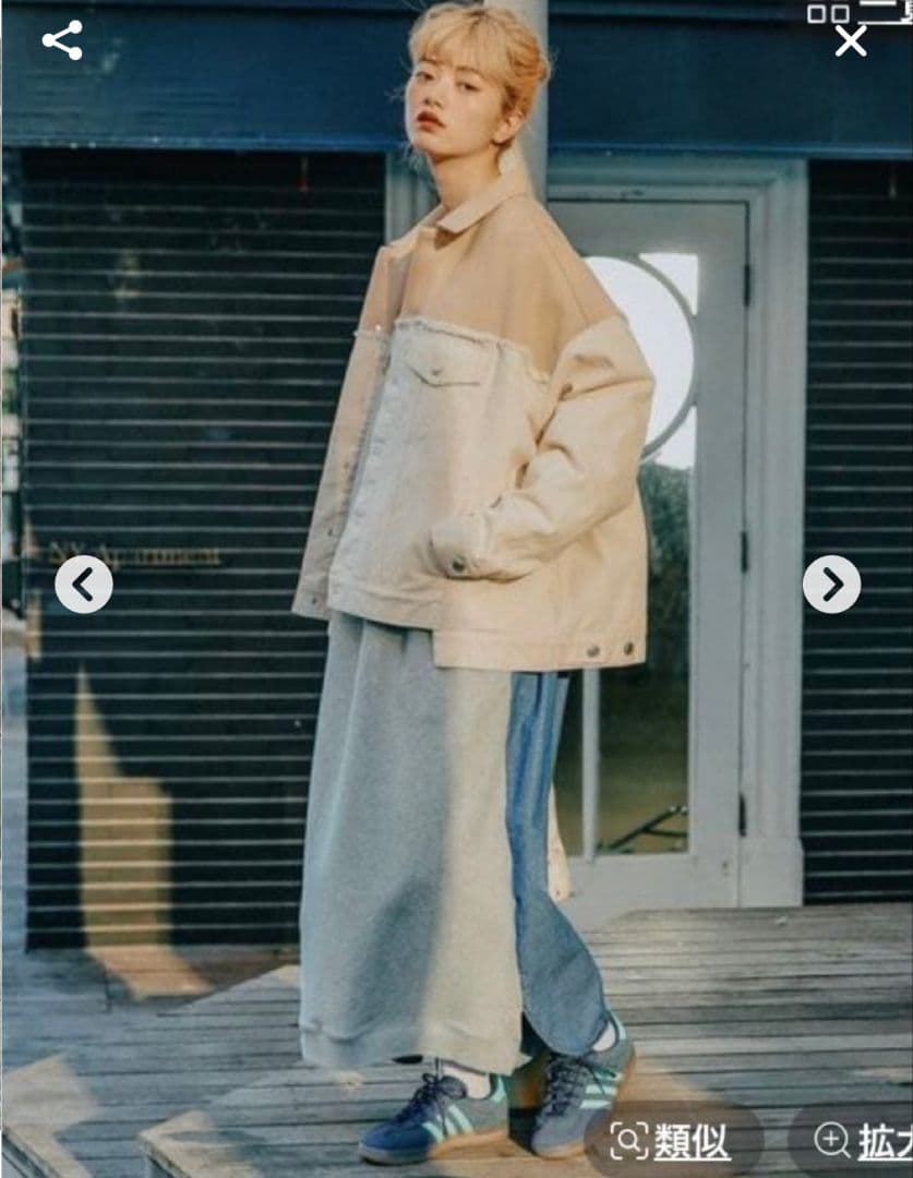 は*こ様 リメイク風モンスターGジャン　ニコアンド　アイボリー　ベージュ