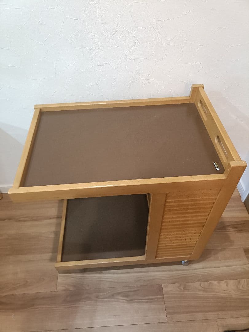 ◆カリモク◆木製キッチンワゴン キャスター付き