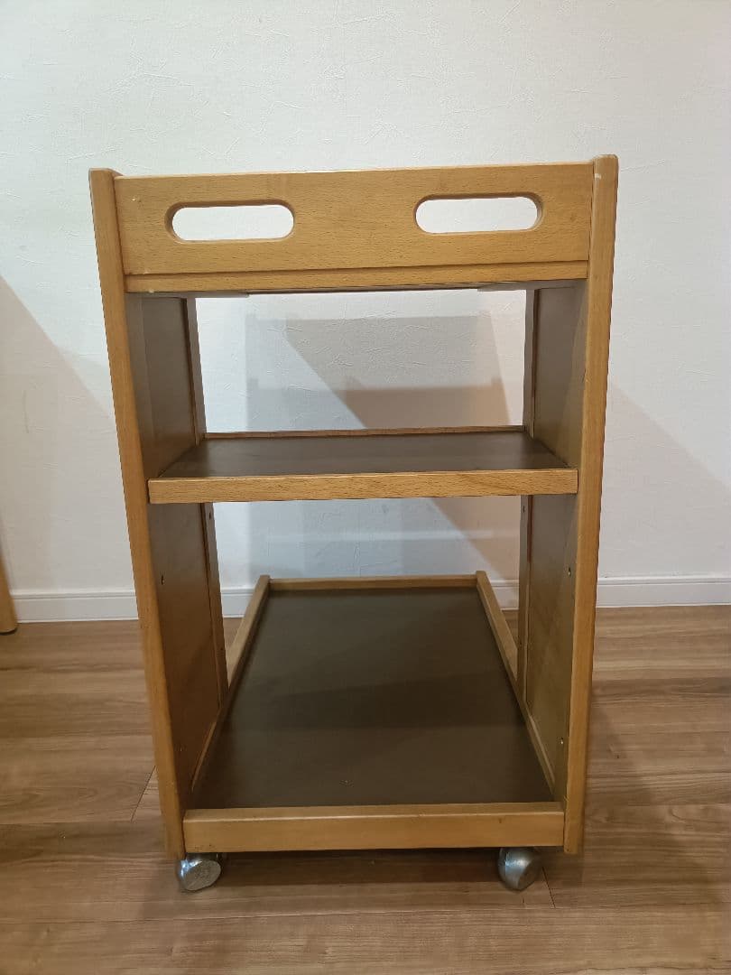 ◆カリモク◆木製キッチンワゴン キャスター付き