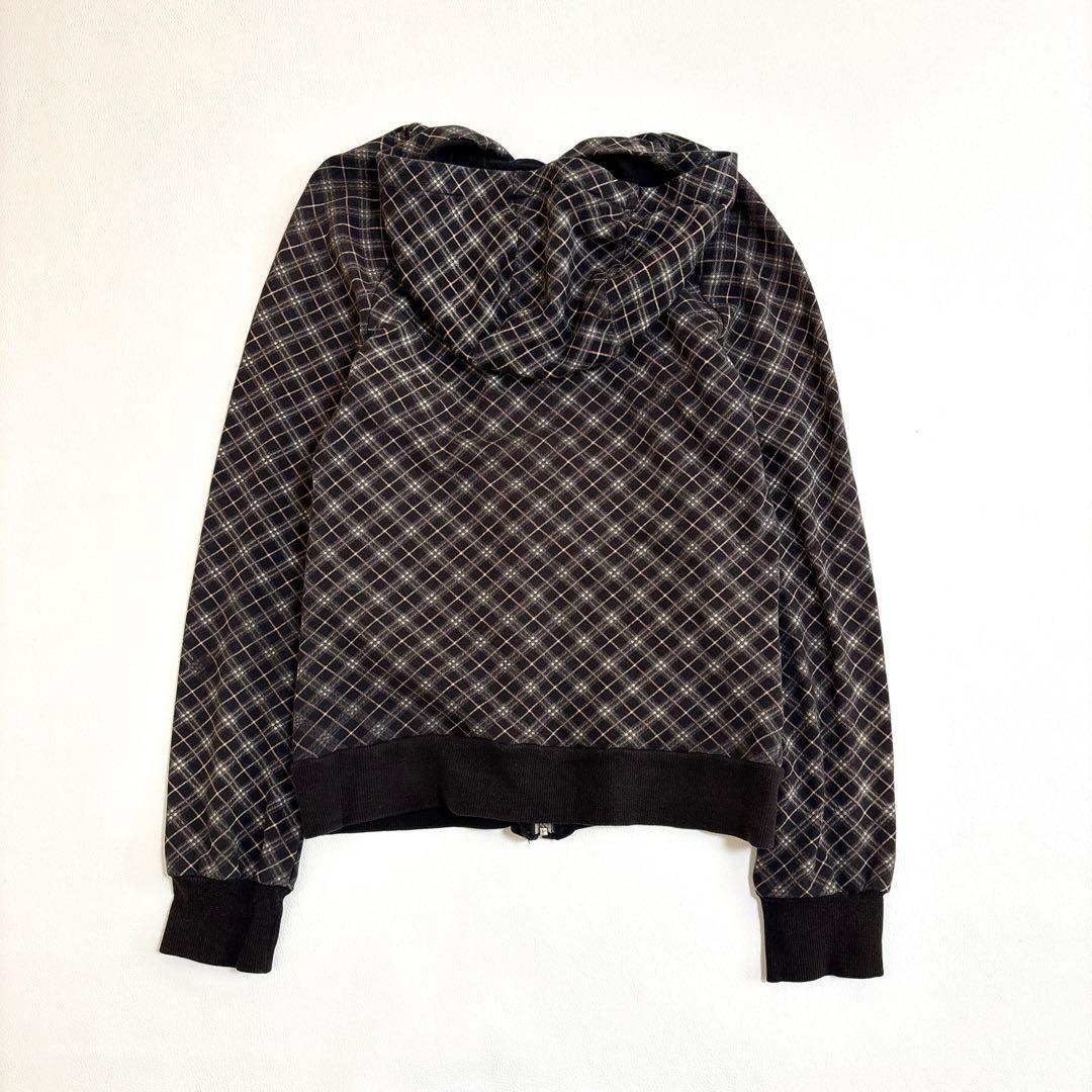 バーバリーブルーレーベル ジップパーカー ノバチェック ホースロゴ 38 M