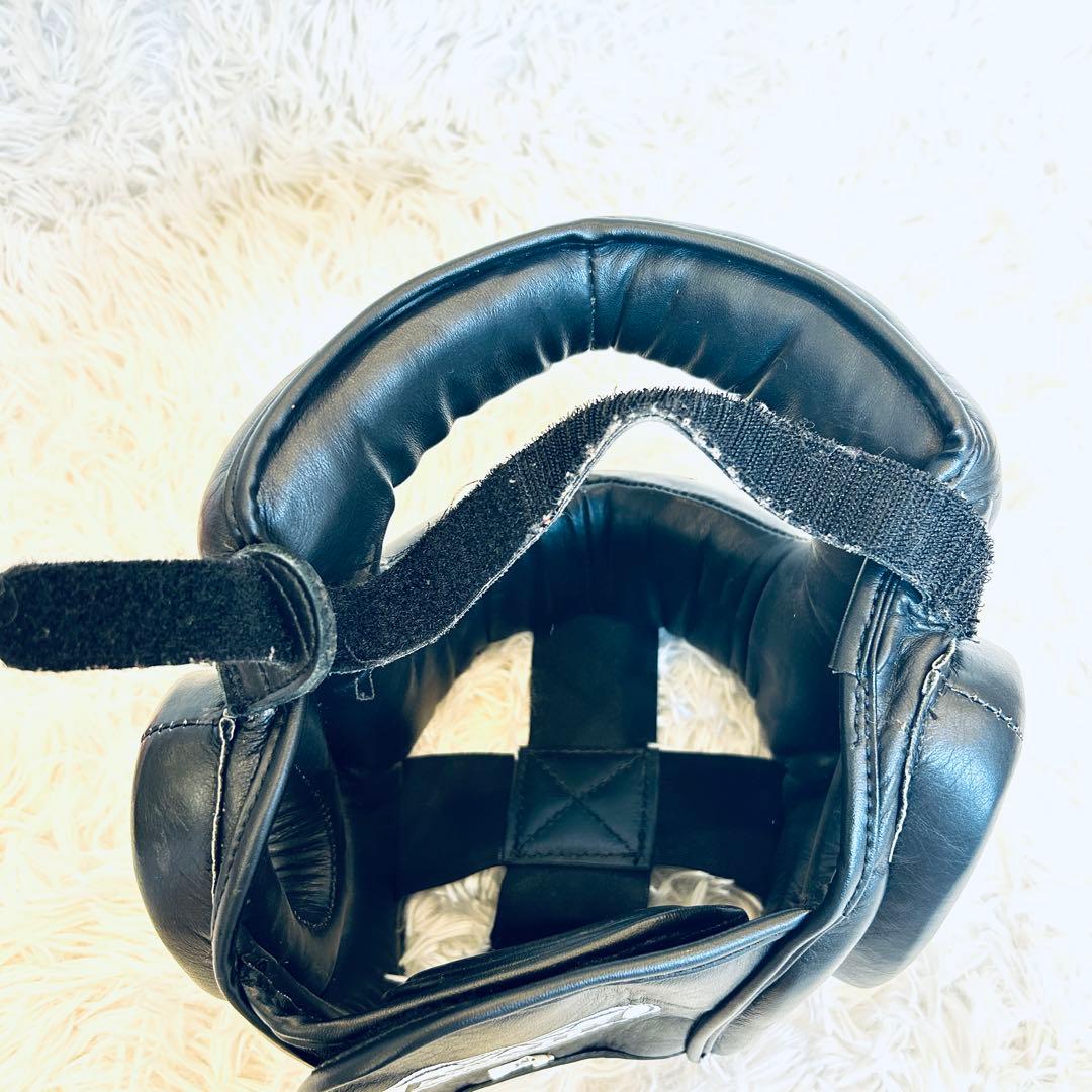 WINDY ウィンディ 本革製品M サイズ ヘッドギア　ヘッドガード　ブラック