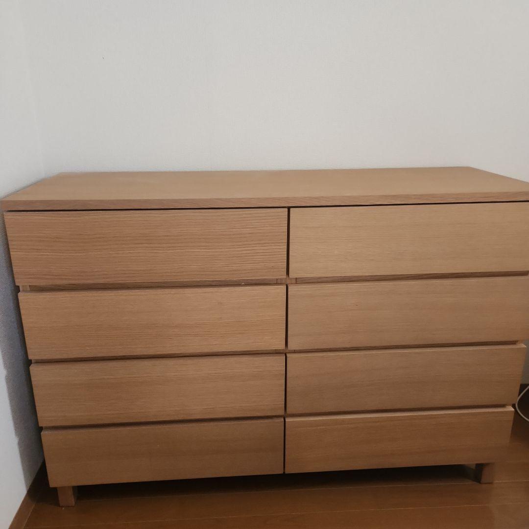 無印良品オーク材４段幅120 cmチェスト