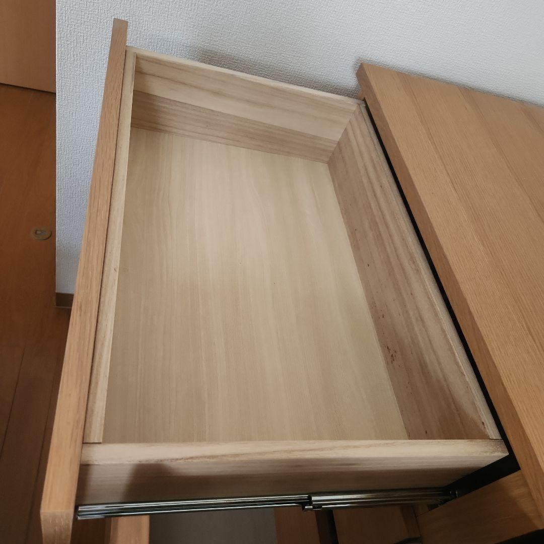 無印良品オーク材４段幅120 cmチェスト