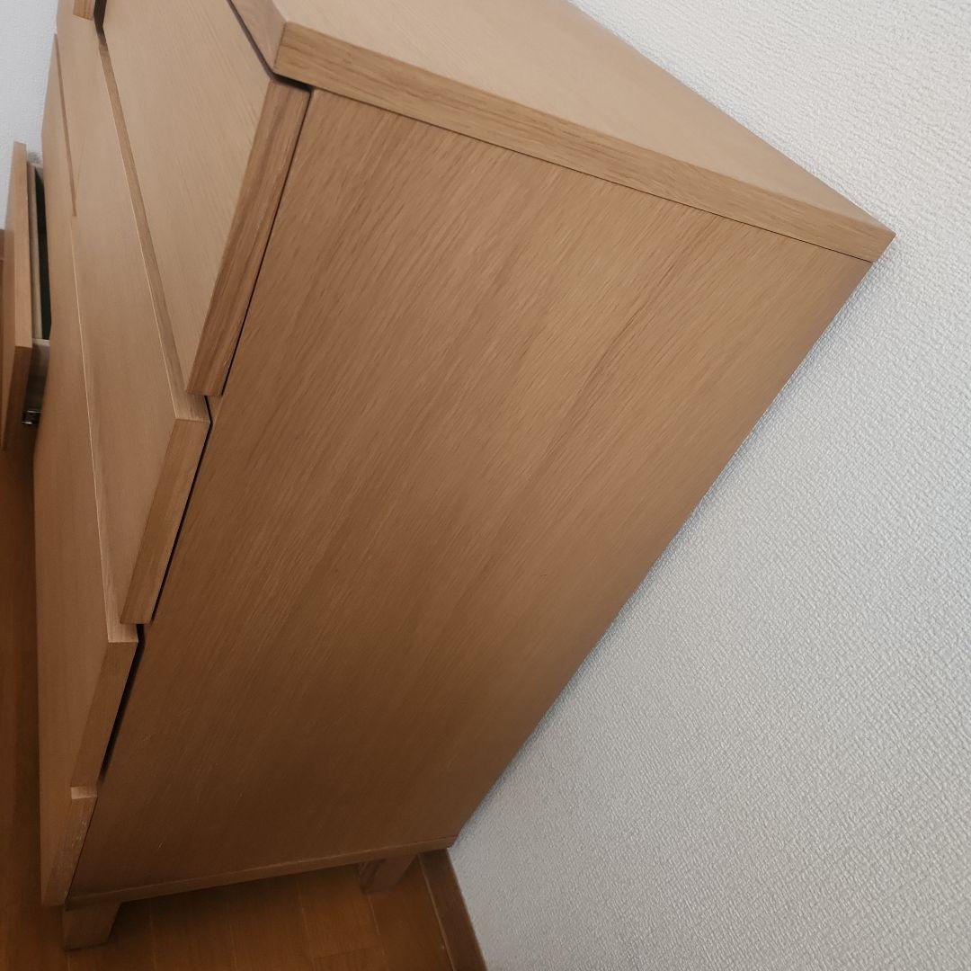 無印良品オーク材４段幅120 cmチェスト