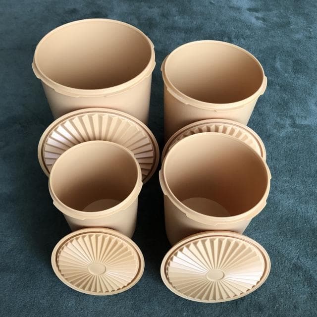 Tupperware マキシデコレーター４サイズセット からし色