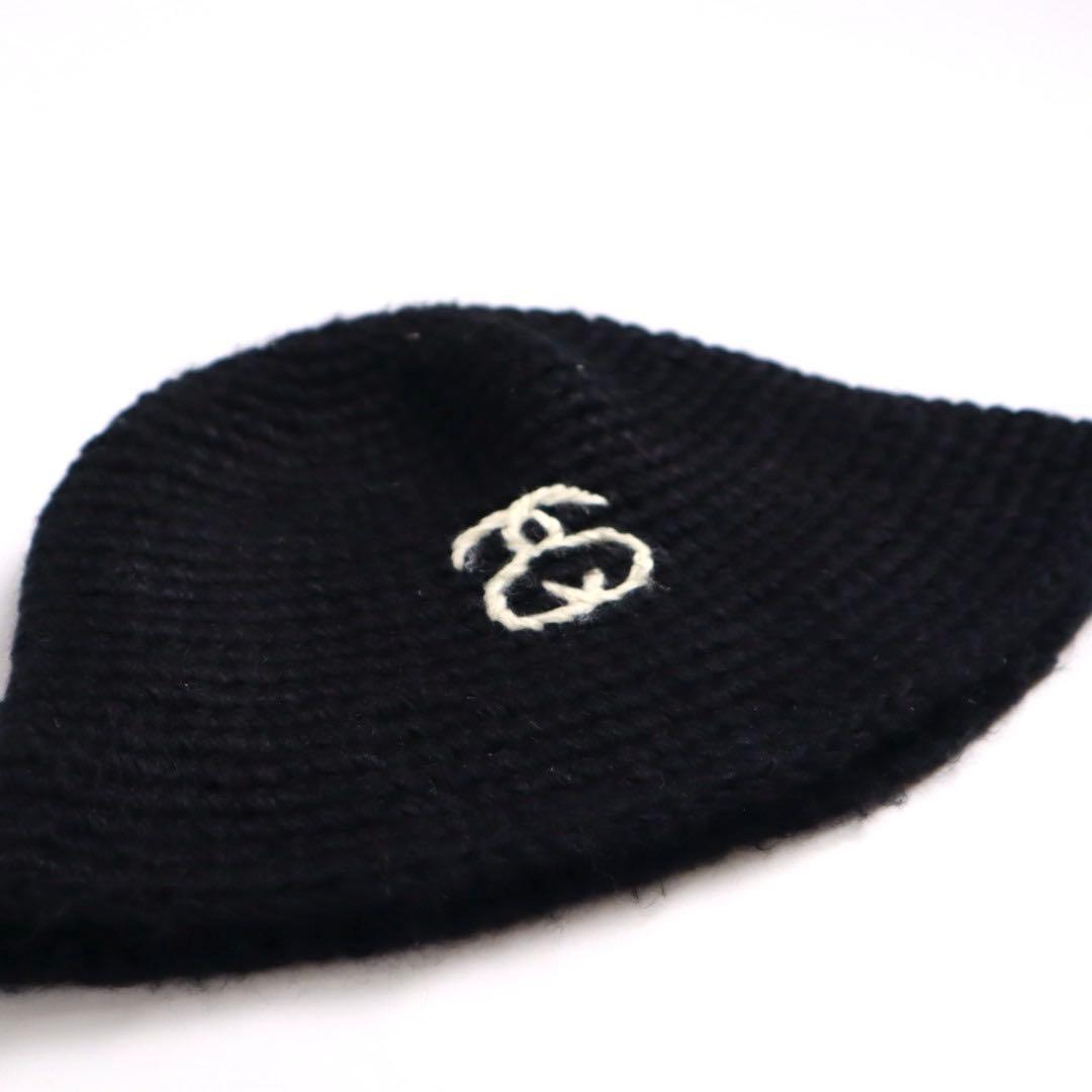stussy sslink ssリンク ロゴ ニット バケットハット 帽子