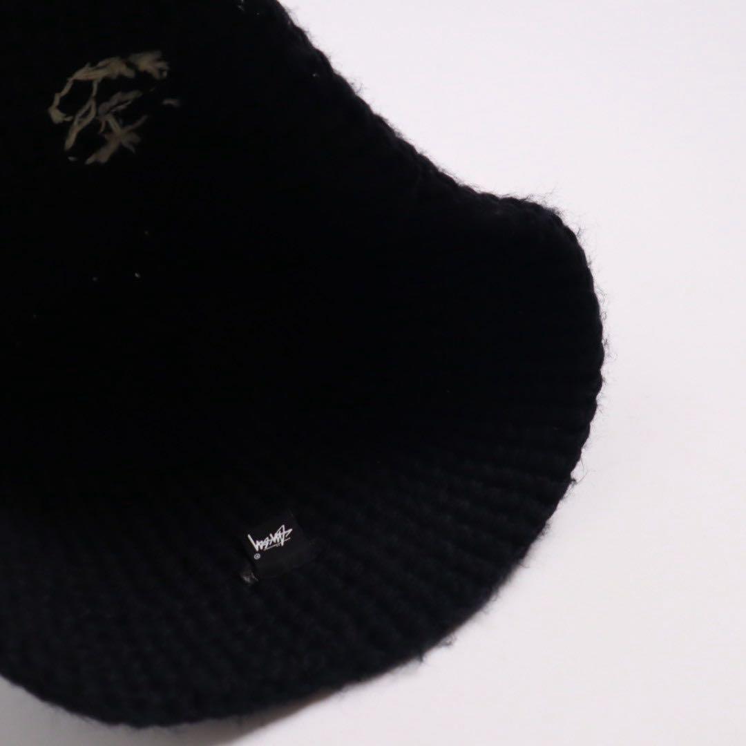stussy sslink ssリンク ロゴ ニット バケットハット 帽子
