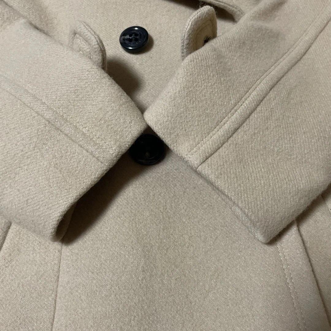 【美品】 バーバリーブルーレーベル アンゴラ Pコート ノバチェック ダブル