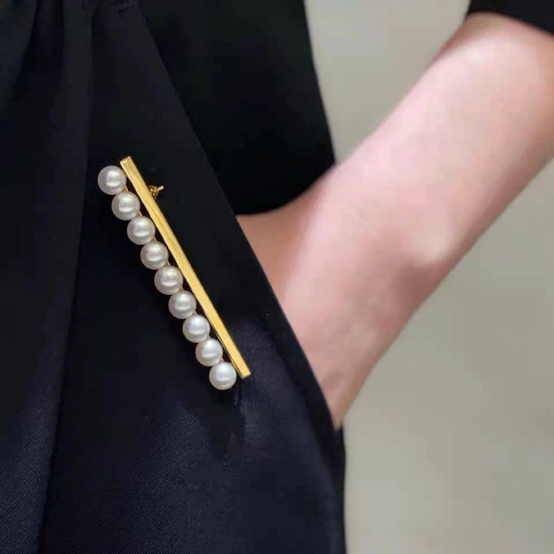 天然淡水真珠　ブローチ