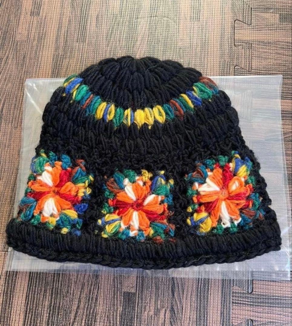 帽子 supreme Crochet Beanie black