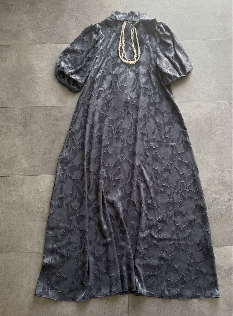 J by blue バックリボンジャガードドレス L オケージョン 結婚式