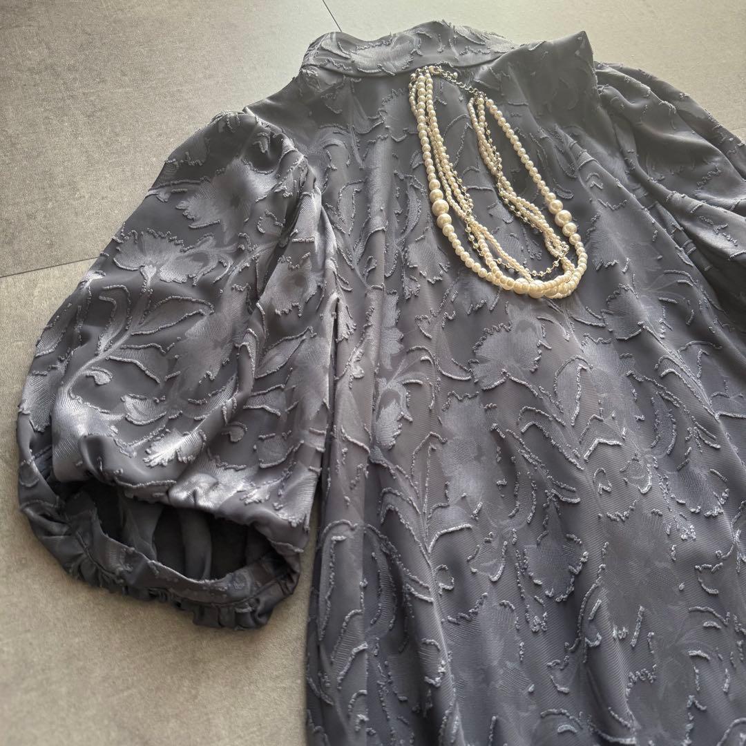 J by blue バックリボンジャガードドレス L オケージョン 結婚式