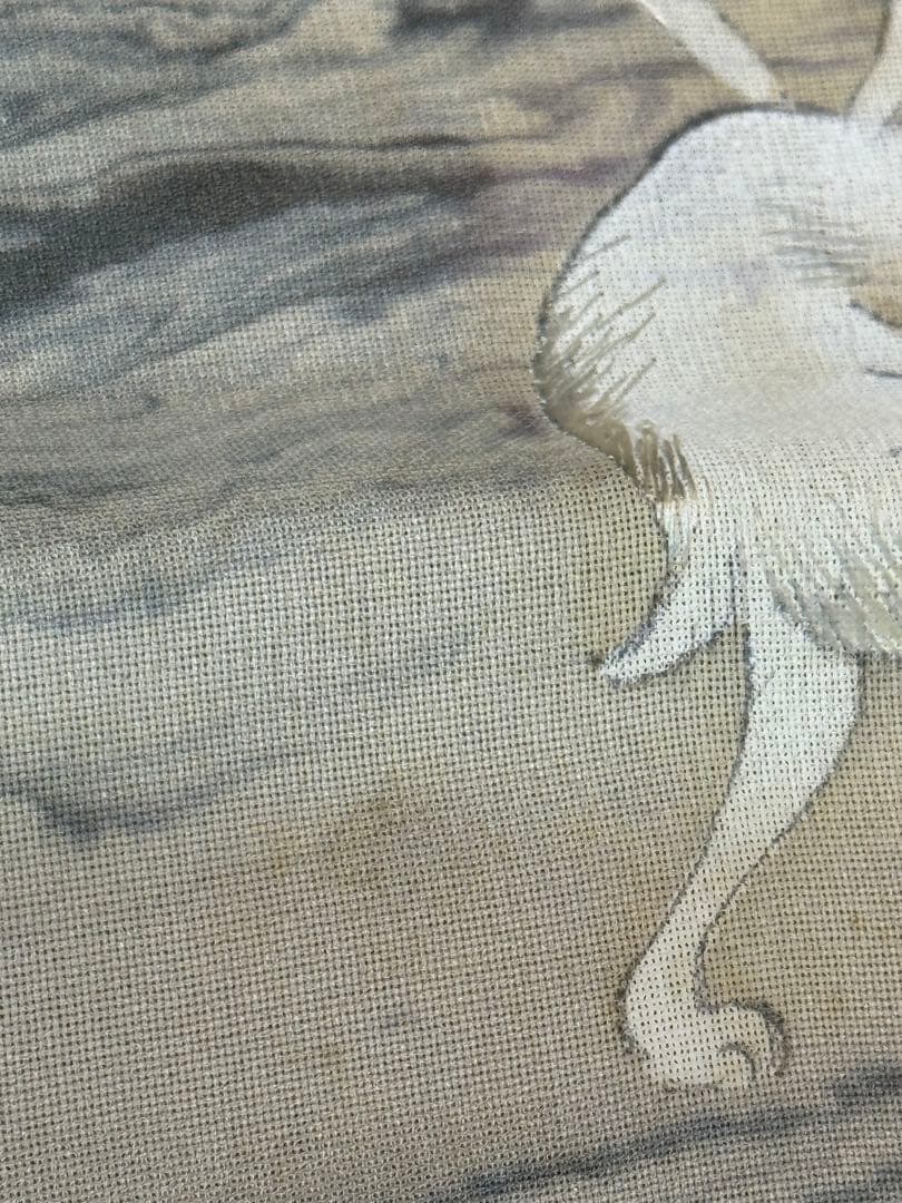 ウサギ刺繍 名古屋帯　アンティーク　餅つき　レア