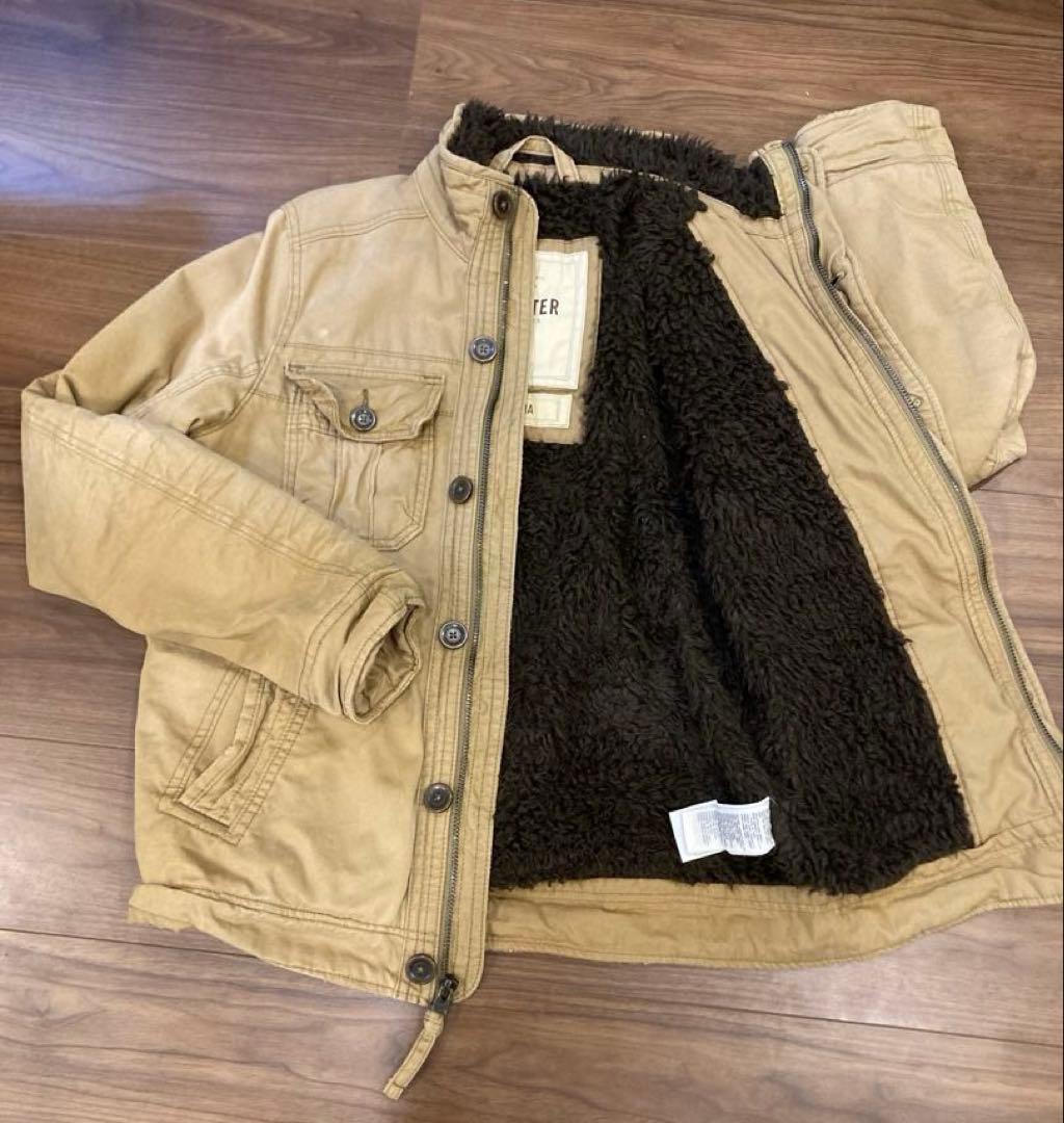 Hollister ホリスター　ミリタリージャケット　ブラウン　メンズM ボア