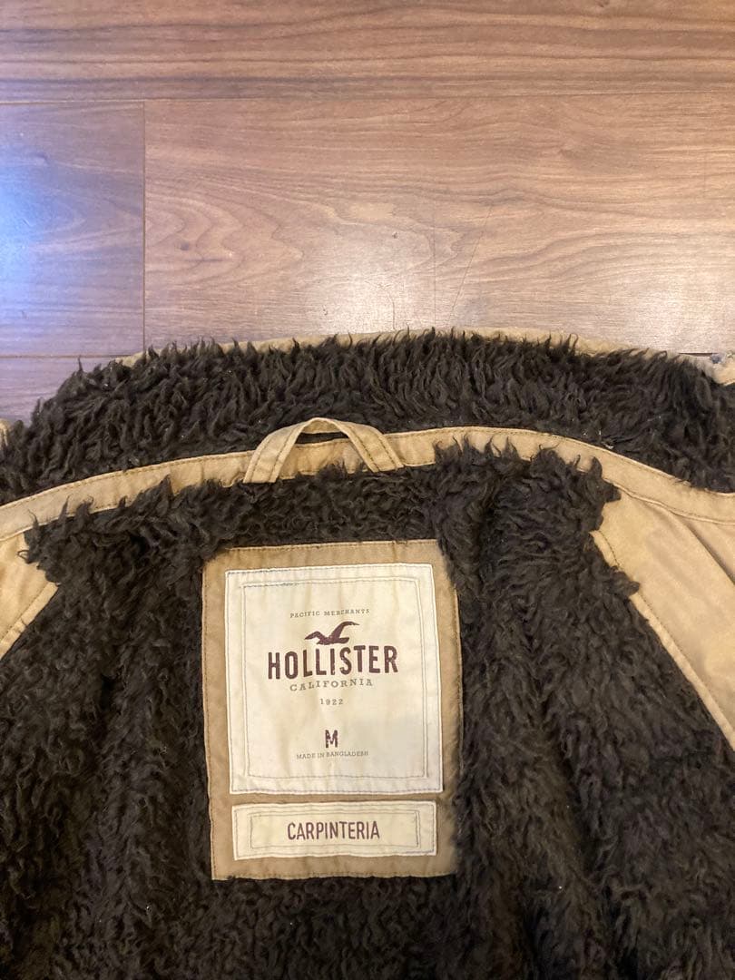Hollister ホリスター　ミリタリージャケット　ブラウン　メンズM ボア