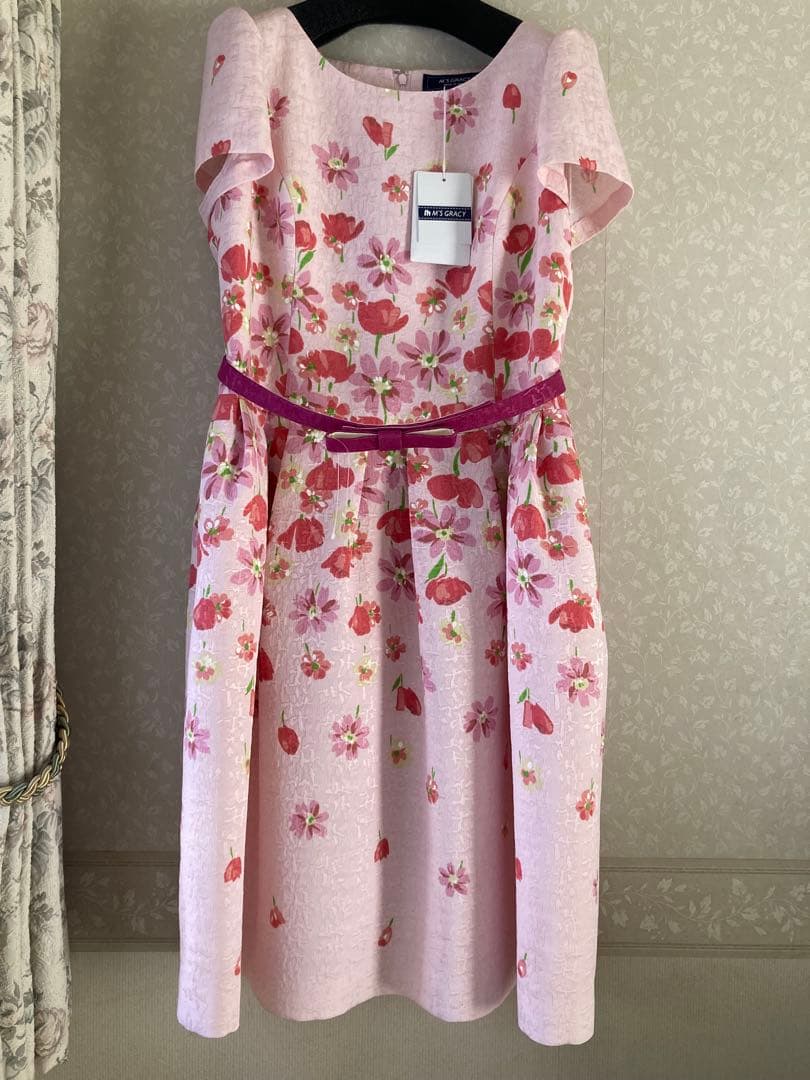 ★エムズグレイシー・42〜44★花柄ワンピース ★週末限定お値下げ