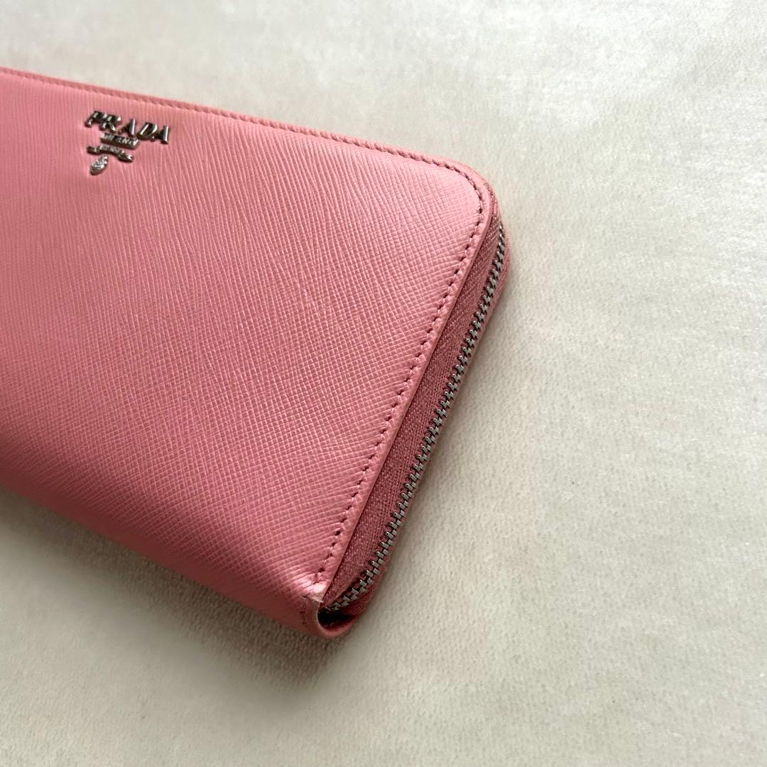 PRADA プラダ 長財布 ラウンドファスナー ピンク