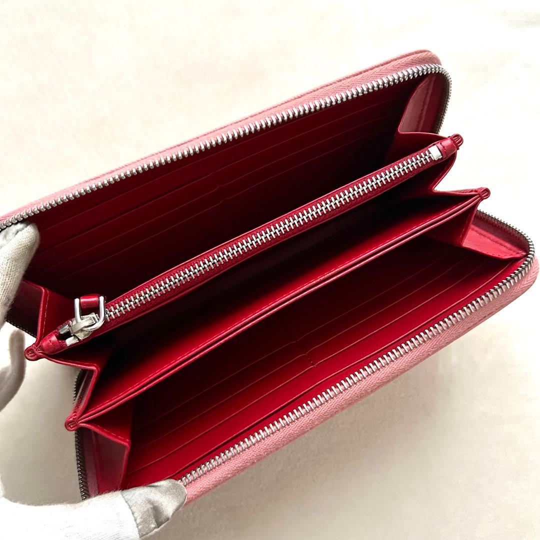 PRADA プラダ 長財布 ラウンドファスナー ピンク