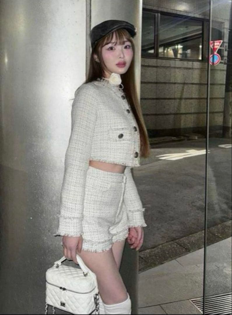 Darich コンパクトフリンジツイードショートパンツ　S