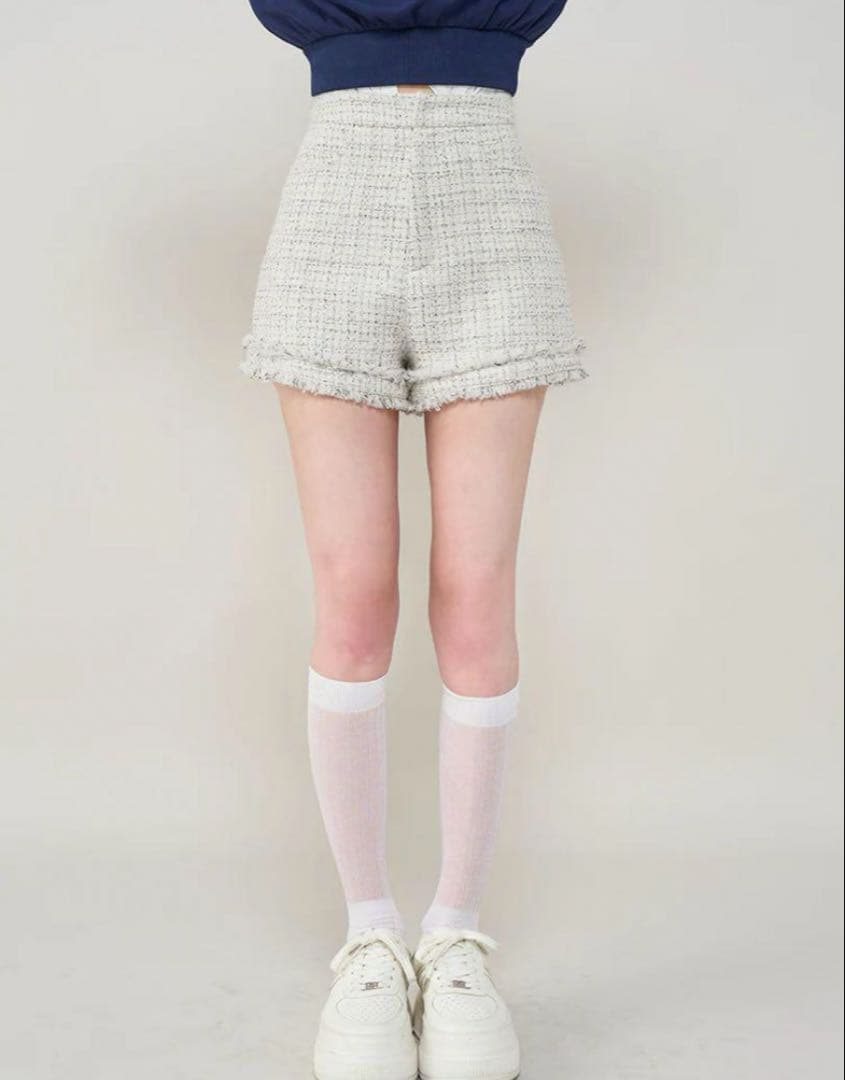 Darich コンパクトフリンジツイードショートパンツ　S