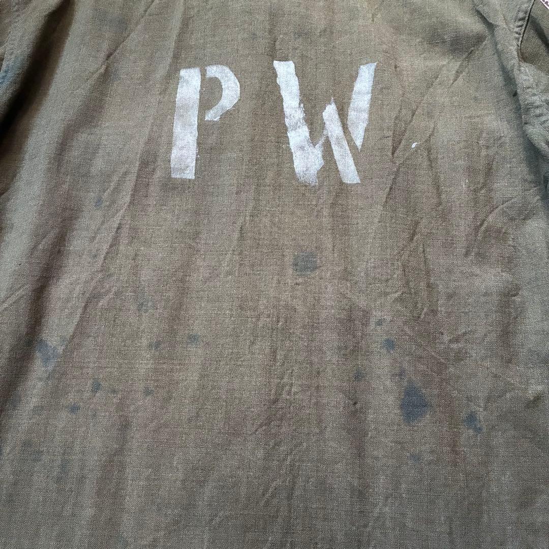 40s〜U.S.AIR FORCE PWステンシル　woolシャツ