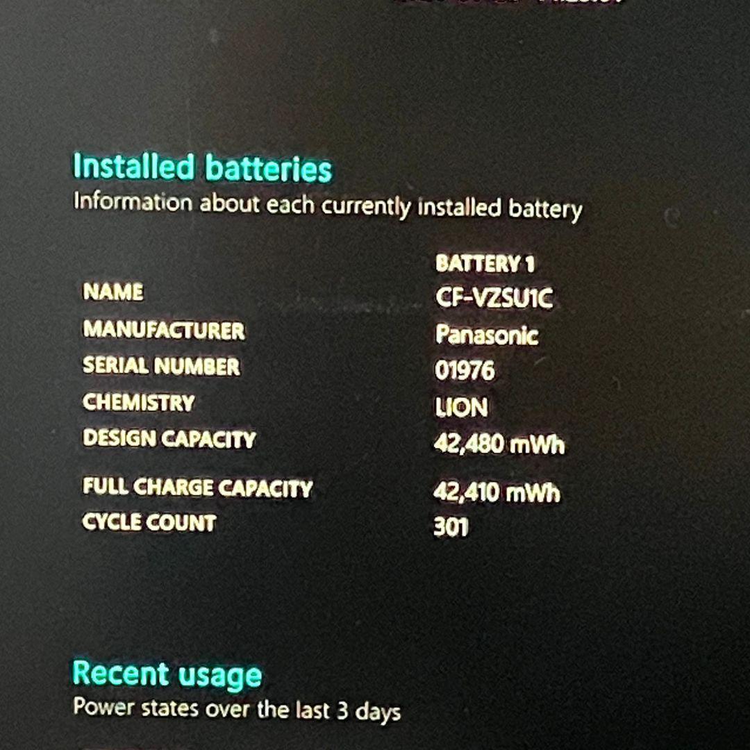 レッツノート CF-SV9/第10世代/ノートパソコン/バッテリー良好