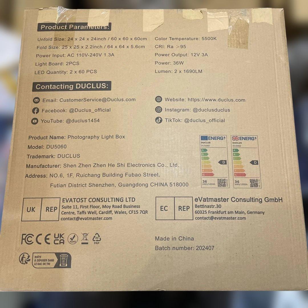 DUCLUS 撮影ボックス 60cm 撮影ブース 折りたたみ