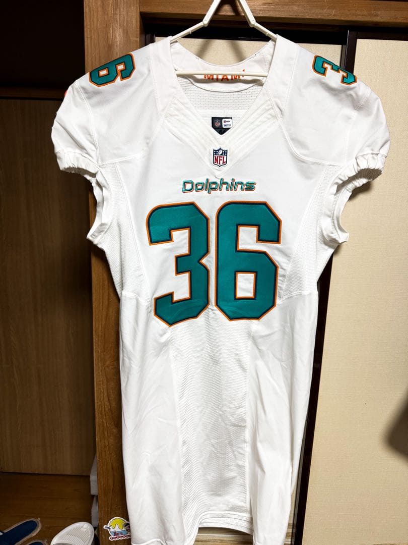 NFLマイアミドルフィンズ 実使用ジャージ ※1/12まで17,800円