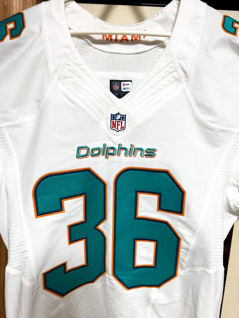 NFLマイアミドルフィンズ 実使用ジャージ ※1/12まで17,800円