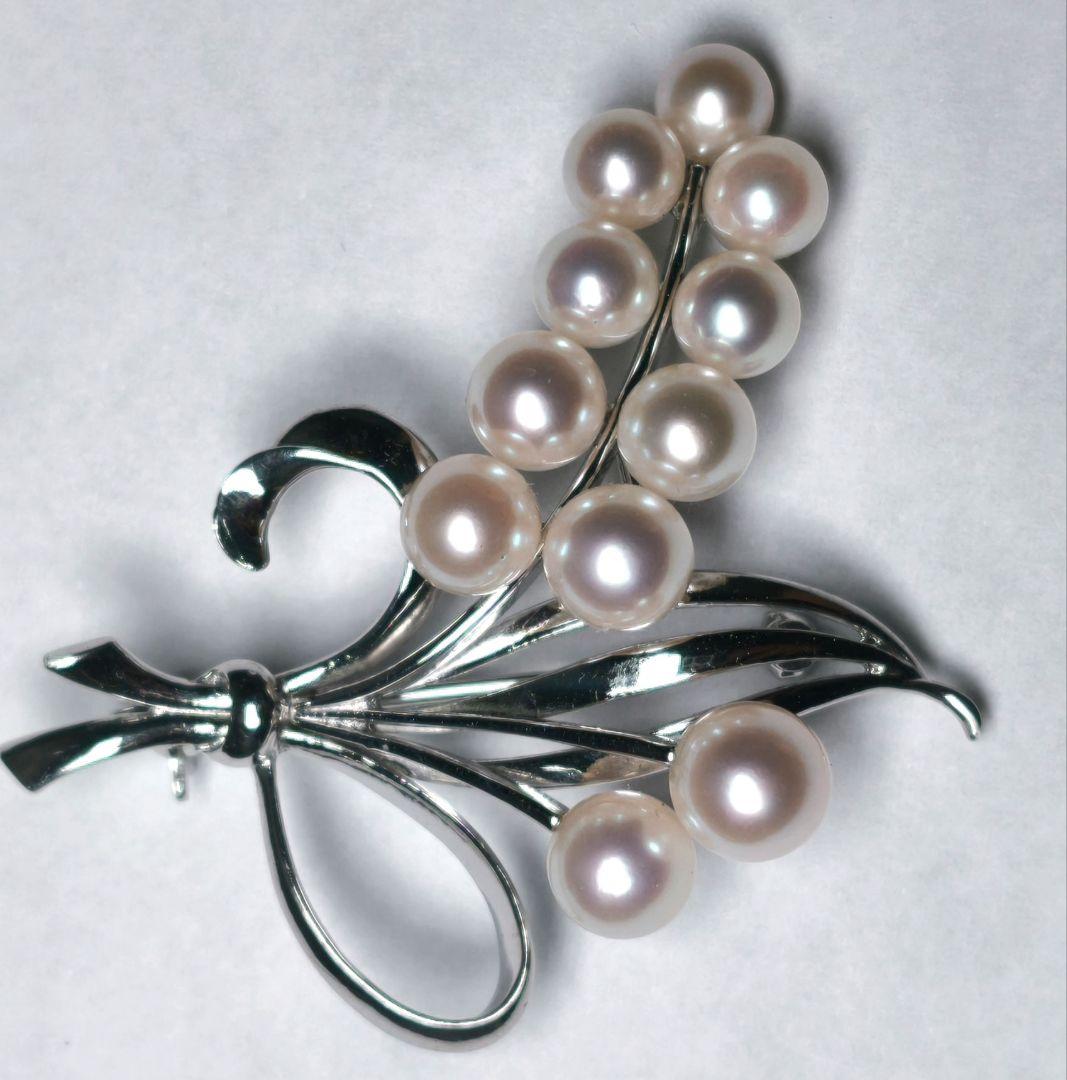 【美品 最高級】ミキモト ブローチ パール 花束 11珠 皇室御用達 箱付き