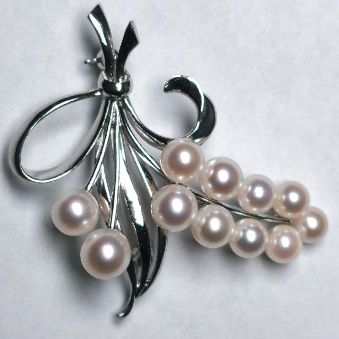 【美品 最高級】ミキモト ブローチ パール 花束 11珠 皇室御用達 箱付き
