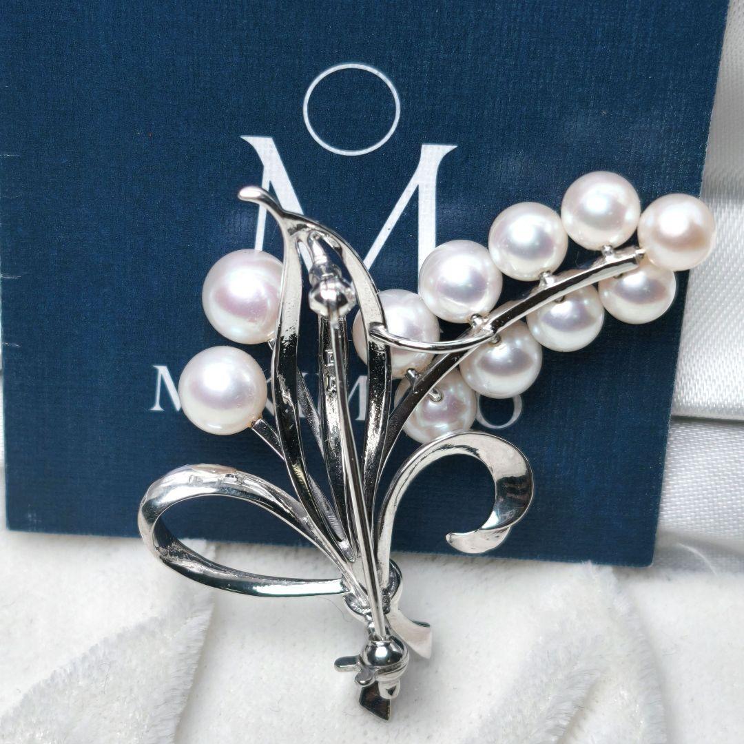 【美品 最高級】ミキモト ブローチ パール 花束 11珠 皇室御用達 箱付き