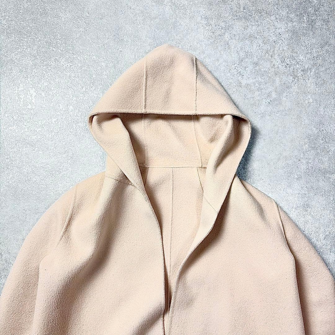 theory ウールカシミヤリバーコート　フード　ベビーピンク