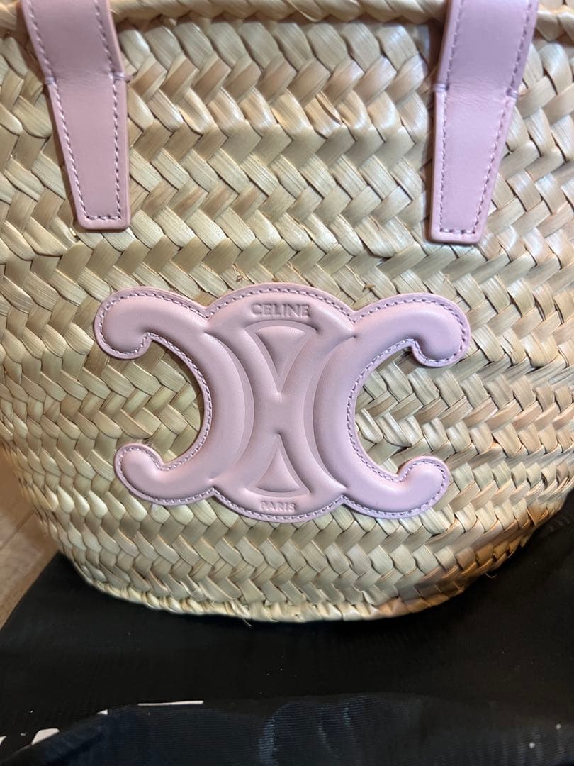 CELINE セリーヌ　トリオンフ カゴバッグ スモール ピンク